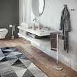 KIAMAMI VALENTINA - Porte-Serviettes Sur Pied Couleur Colombe Claire | Arcobaleno - vignette