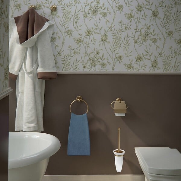 KIAMAMI VALENTINA - Porte-Serviettes En Acier De Couleur Bronze | Rosa - large