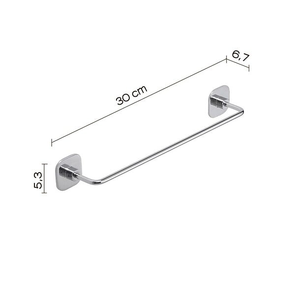 KIAMAMI VALENTINA - Porte-Serviettes En Acier Inoxydable Chromé De 30 Cm  | Timo - large