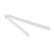 KIAMAMI VALENTINA - Porte-Serviettes Articulé Blanc Mat Laiton Chromé - Fixation Avec Vis Incluses  | Giacinto - vignette