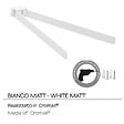 KIAMAMI VALENTINA - Porte-Serviettes Articulé Blanc Mat Laiton Chromé - Fixation Avec Vis Incluses  | Giacinto - vignette