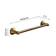 KIAMAMI VALENTINA - Porte-Serviettes Mural De 45 Cm En Acier Bronzé | Rosa - vignette
