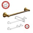 KIAMAMI VALENTINA - Porte-Serviettes Mural De 45 Cm En Acier Bronzé | Rosa - vignette