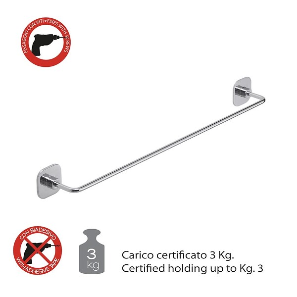 KIAMAMI VALENTINA - Porte-Serviettes En Acier Inoxydable Chromé De 45 Cm  | Timo - large