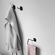 KIAMAMI VALENTINA - Porte-Serviettes Mural En Anneau D'acier Inoxydable Noir Mat | Timo - vignette