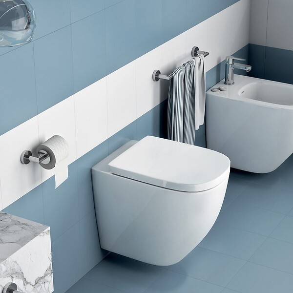 KIAMAMI VALENTINA - Porte-Serviettes 30Cm En Acier Inoxydable Chromé Poli | Loto - large