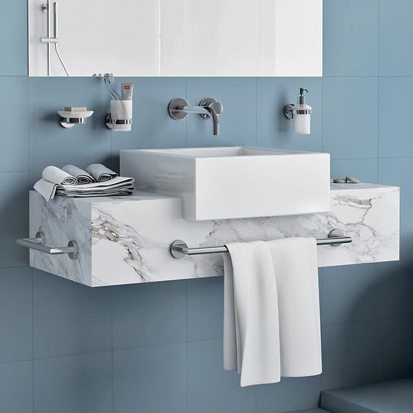 KIAMAMI VALENTINA - Porte-Serviettes 30Cm En Acier Inoxydable Chromé Poli | Loto - large