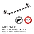 KIAMAMI VALENTINA - Porte-Serviettes 30Cm En Acier Inoxydable Chromé Poli | Loto - vignette