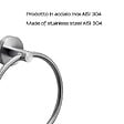 KIAMAMI VALENTINA - Porte-Serviettes Annulaire Brossé En Acier Aisi 304 - Fixation Avec Vis Incluses | Loto - vignette