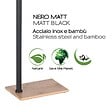 KIAMAMI VALENTINA - Porte-Serviettes En Acier Noir Et Bambou  | Silene - vignette