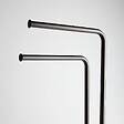 KIAMAMI VALENTINA - Lampadaire Avec 2 Bras Porte-Serviettes Design Noir Mat - vignette
