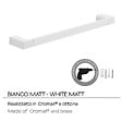 KIAMAMI VALENTINA - Porte-Serviettes 45 Cm Blanc Mat Laiton Chromé - Fixation Avec Vis Incluses | Giacinto - vignette