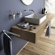 KIAMAMI VALENTINA - Porte-Serviettes 45 Cm Blanc Mat Laiton Chromé - Fixation Avec Vis Incluses | Giacinto - vignette