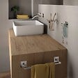 KIAMAMI VALENTINA - Porte-Serviettes De 35 Cm - Longueur Réglable - Support Mural Chromé | Mimosa - vignette