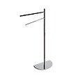 KIAMAMI VALENTINA - Porte-Serviettes Chromé À 2 Bras Avec Base En Demi-Lune - vignette