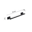 KIAMAMI VALENTINA - Porte-Serviettes En Acier Inoxydable Noir Mat De 35 Cm | Atene - vignette