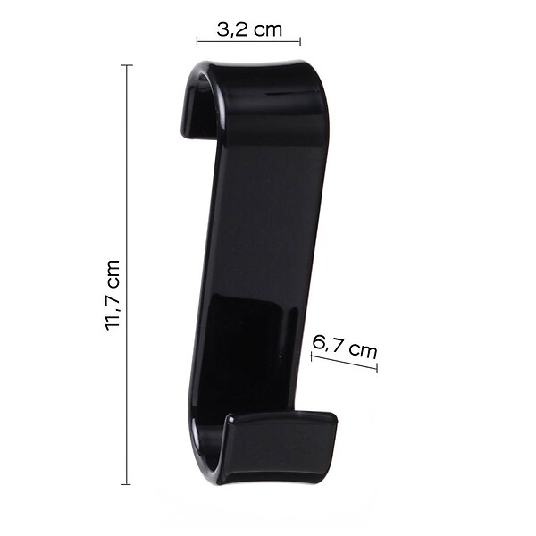 KIAMAMI VALENTINA - Cintre Porte-Serviettes En Plastique Noir | Merlino - large