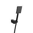 KIAMAMI VALENTINA - Set De Douche Avec Support Et Pommeau De Douche Carré Noir Mat - vignette