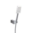 KIAMAMI VALENTINA - Set De Douche 3Pc Support Mural Et Pommeau De Douche Extractible En Abs Chromé - vignette