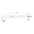 KIAMAMI VALENTINA - Bras De Support Pour Pomme De Douche Fixe De 35 Cm - vignette