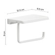 KIAMAMI VALENTINA - Porte-Rouleau Avec Étagère En Acier Blanc - vignette