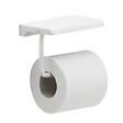 KIAMAMI VALENTINA - Porte-Rouleau Avec Étagère En Acier Blanc - vignette