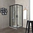 KIAMAMI VALENTINA - Cabine Douche 90X90 Profile Noir Opaque Cristal 6Mm Transparent | City - vignette