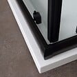 KIAMAMI VALENTINA - Cabine Douche 90X90 Profile Noir Opaque Cristal 6Mm Transparent | City - vignette