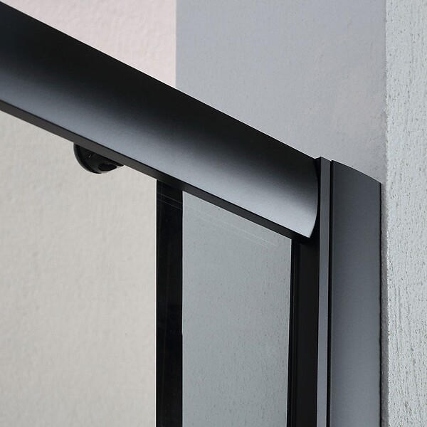 KIAMAMI VALENTINA - Porte De Douche Niche 150 Cm Noir Mat Coulissant | City - large