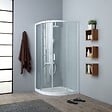 KIAMAMI VALENTINA - Cabine De Douche Angulaire Avec Profilés Blancs 80X80 Cm | Venere - vignette