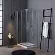 KIAMAMI VALENTINA - Cabine De Douche D'angle Coulissante 70X100 Cm Cristal Transparent | Luna - vignette