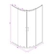 KIAMAMI VALENTINA - Cabine De Douche Semi-Circulaire 80 Cm Crystal Sérigraphié | Venere - vignette