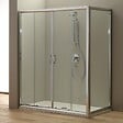 KIAMAMI VALENTINA - Porte De Douche En Niche  Avec Porte Fixe 160X80 Cm Verre Transparent | Giada - vignette