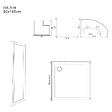 KIAMAMI VALENTINA - Porte De Douche En Niche  Avec Porte Fixe 160X80 Cm Verre Transparent | Giada - vignette