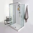 KIAMAMI VALENTINA - Cabine De Douche À 3 Côtés 70X70x70 Avec Deux Côtés Coulissants Et Un Côté Fixe - vignette