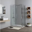 KIAMAMI VALENTINA - Porte De Douche En Niche Coulissante + Porte Transparente 70X130 | New Giada - vignette