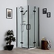 KIAMAMI VALENTINA - Cabine De Douche Sans Profilés 90X90 H190 Cm Noir Mat  | London - vignette