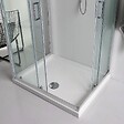 KIAMAMI VALENTINA - Cabine De Douche 3 Faces 70X120x70 Verre Trempé Clair 6Mm - vignette