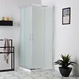 KIAMAMI VALENTINA - Cabine De Douche Carrée 90 X 90Cm Verre Dépoli 6Mm Coulissant | Giada - vignette