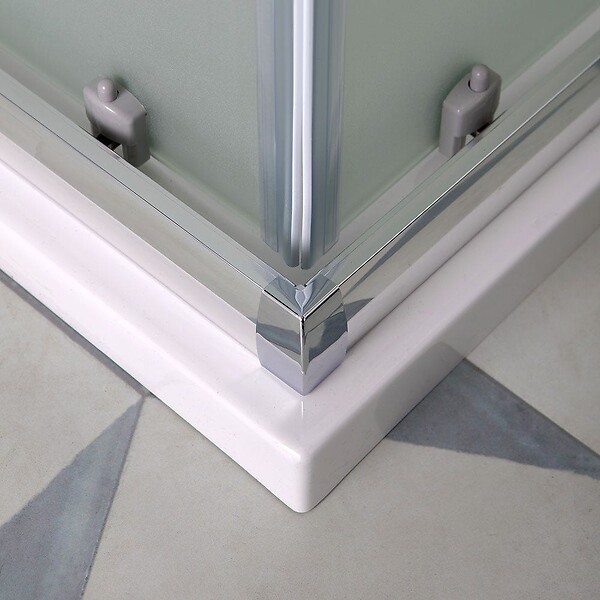 KIAMAMI VALENTINA - Cabine De Douche Carrée 90 X 90Cm Verre Dépoli 6Mm Coulissant | Giada - large