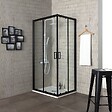 KIAMAMI VALENTINA - Angle Carré Design 70X70 Cadre Noir Opaque Verre Trempé Mat 6 Mm | City - vignette