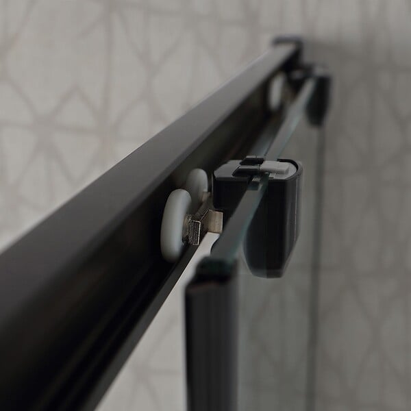 KIAMAMI VALENTINA - Angle Carré Design 70X70 Cadre Noir Opaque Verre Trempé Mat 6 Mm | City - large