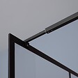KIAMAMI VALENTINA - Paroi De Douche À L'italienne 140Cm Transparente Avec Décoration Noire Mate - vignette