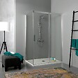KIAMAMI VALENTINA - Cabine De Douche Avec Porte Coulissante 80X140 Transparente | Dream - vignette