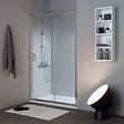 KIAMAMI VALENTINA - Porte De Douche En Niche Coulissante 110 Cm Verre Transparent | New Giada - vignette