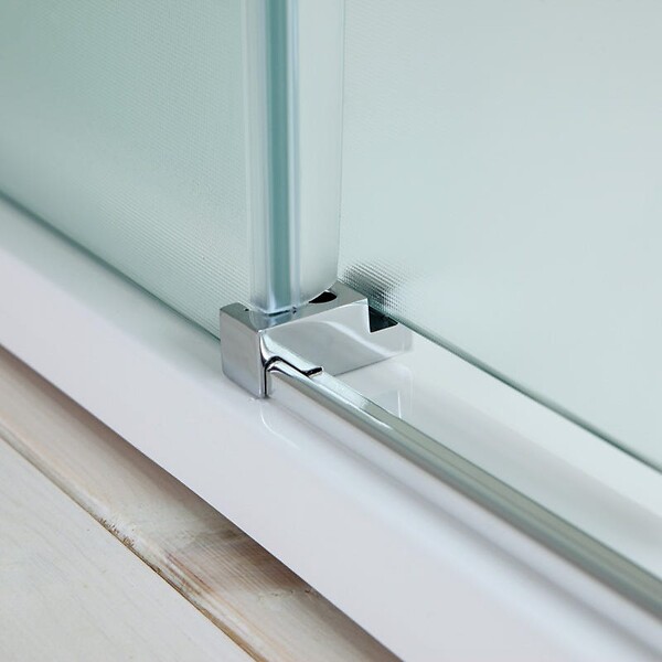 KIAMAMI VALENTINA - Porte De Douche En Niche De 120 Cm Avec Paroi Fixe À Gauche Verre Satiné | Dream - large