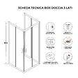 KIAMAMI VALENTINA - Cabine De Douche Coulissante 70X90x70 Avec Verre Transparent 3 Faces 6Mm - vignette