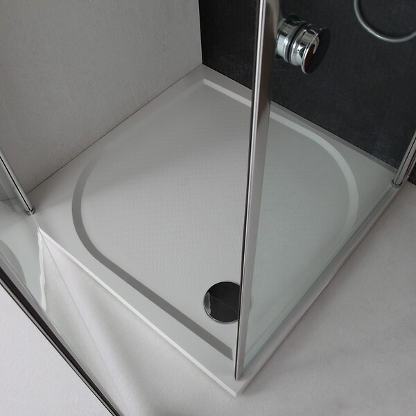 KIAMAMI VALENTINA - Cabine De Douche Cristal Carée A Deux Battants En Verre 70X70 Cm | Cristal - large
