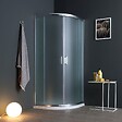 KIAMAMI VALENTINA - Cabine De Douche D'angle Semi-Circulaire 80X80 Verre Dépoli | Giada - vignette