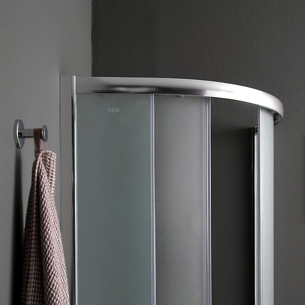 KIAMAMI VALENTINA - Cabine De Douche D'angle Semi-Circulaire 80X80 Verre Dépoli | Giada - large
